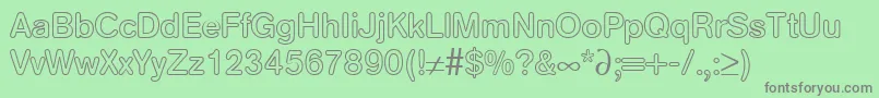 AkzentroundedoutmediumRegularDb Font – Gray Fonts on Green Background