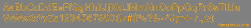 AkzentroundedoutmediumRegularDb Font – Orange Fonts on Gray Background