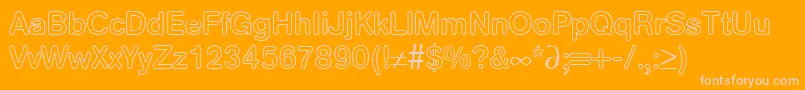 AkzentroundedoutmediumRegularDb Font – Pink Fonts on Orange Background