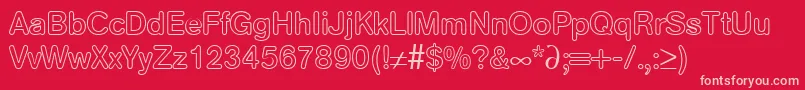 AkzentroundedoutmediumRegularDb Font – Pink Fonts on Red Background