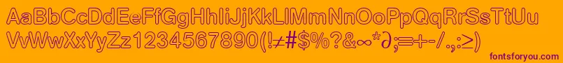 AkzentroundedoutmediumRegularDb Font – Purple Fonts on Orange Background