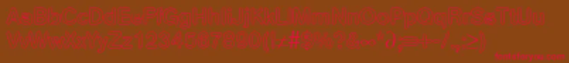 AkzentroundedoutmediumRegularDb Font – Red Fonts on Brown Background