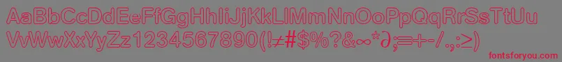 AkzentroundedoutmediumRegularDb Font – Red Fonts on Gray Background