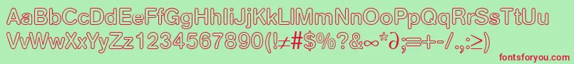 AkzentroundedoutmediumRegularDb Font – Red Fonts on Green Background