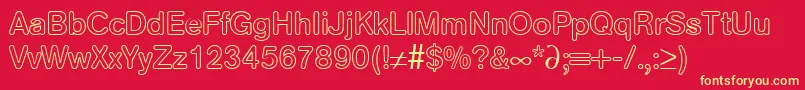 AkzentroundedoutmediumRegularDb Font – Yellow Fonts on Red Background