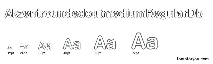 Размеры шрифта AkzentroundedoutmediumRegularDb