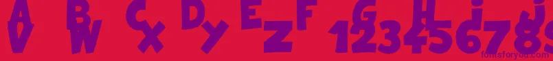 ComixLoud Font – Purple Fonts on Red Background