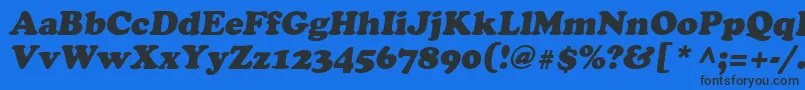 Agcrowo Font – Black Fonts on Blue Background