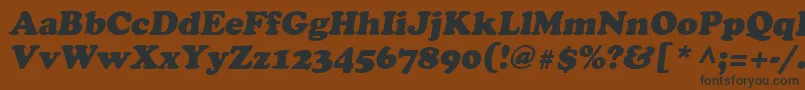 Agcrowo Font – Black Fonts on Brown Background