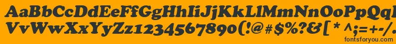 Agcrowo Font – Black Fonts on Orange Background
