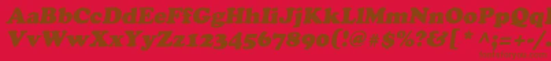 Agcrowo Font – Brown Fonts on Red Background