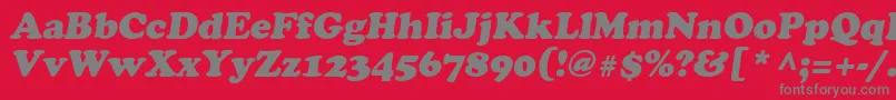 Agcrowo Font – Gray Fonts on Red Background