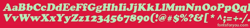 Agcrowo Font – Green Fonts on Red Background