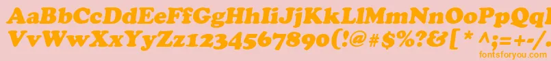 Agcrowo Font – Orange Fonts on Pink Background