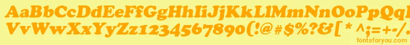 Agcrowo Font – Orange Fonts on Yellow Background