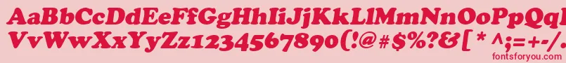 Agcrowo Font – Red Fonts on Pink Background