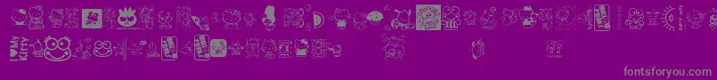 Mellowfonts1 Font – Gray Fonts on Purple Background