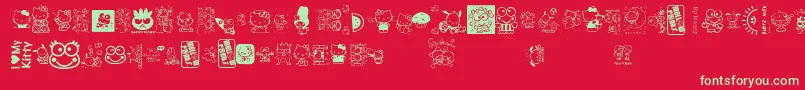 Mellowfonts1 Font – Green Fonts on Red Background