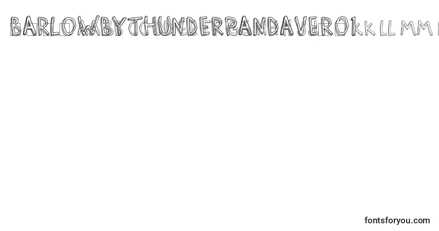 Шрифт BarlowByThunderpandaVer01 – алфавит, цифры, специальные символы