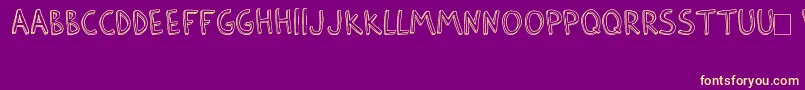 BarlowByThunderpandaVer01 Font – Yellow Fonts on Purple Background