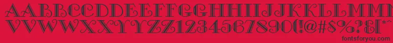 GeorgianaRegular Font – Black Fonts on Red Background