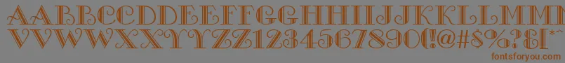 GeorgianaRegular Font – Brown Fonts on Gray Background