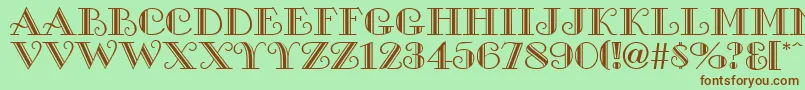 GeorgianaRegular Font – Brown Fonts on Green Background