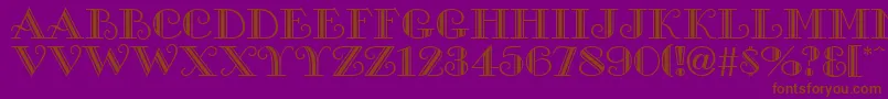 GeorgianaRegular-Schriftart – Braune Schriften auf violettem Hintergrund