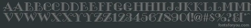 GeorgianaRegular Font – Gray Fonts on Black Background