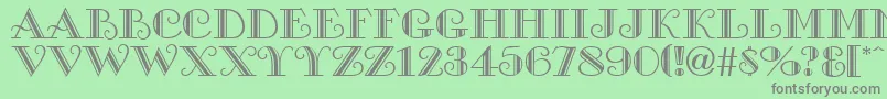 GeorgianaRegular Font – Gray Fonts on Green Background