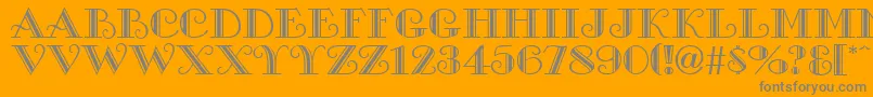 GeorgianaRegular-Schriftart – Graue Schriften auf orangefarbenem Hintergrund