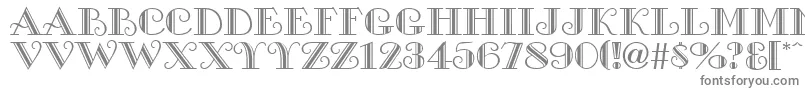 フォントGeorgianaRegular – 白い背景に灰色の文字