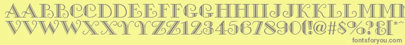 GeorgianaRegular Font – Gray Fonts on Yellow Background