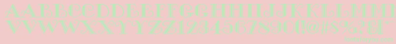 GeorgianaRegular Font – Green Fonts on Pink Background