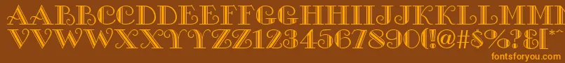 GeorgianaRegular Font – Orange Fonts on Brown Background