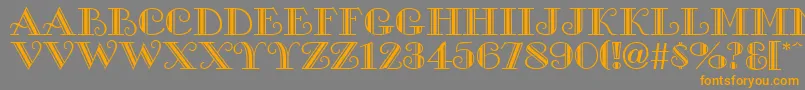 GeorgianaRegular Font – Orange Fonts on Gray Background