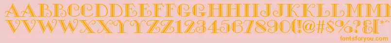 GeorgianaRegular Font – Orange Fonts on Pink Background