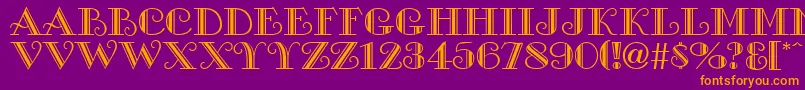 GeorgianaRegular Font – Orange Fonts on Purple Background