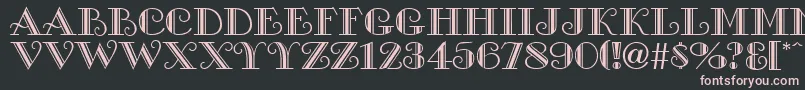 GeorgianaRegular Font – Pink Fonts on Black Background