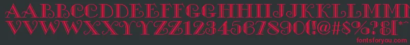 GeorgianaRegular Font – Red Fonts on Black Background