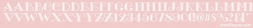 GeorgianaRegular-Schriftart – Weiße Schriften auf rosa Hintergrund