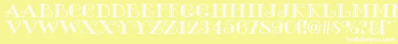 GeorgianaRegular Font – White Fonts on Yellow Background