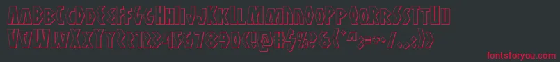 Antikythera3D Font – Red Fonts on Black Background