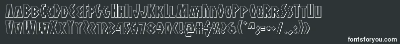 Шрифт Antikythera3D – белые шрифты
