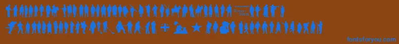 Soldierww2 Font – Blue Fonts on Brown Background