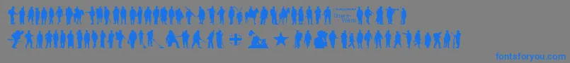 Soldierww2 Font – Blue Fonts on Gray Background