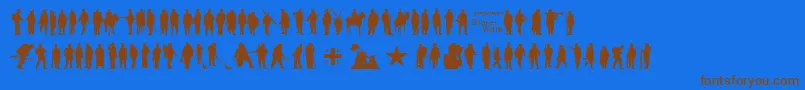 Soldierww2 Font – Brown Fonts on Blue Background