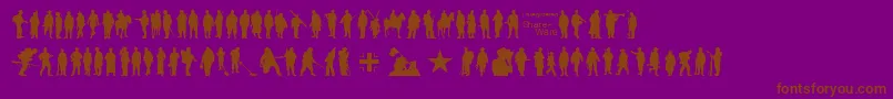 Soldierww2 Font – Brown Fonts on Purple Background