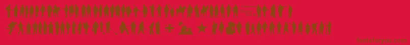 Soldierww2 Font – Brown Fonts on Red Background