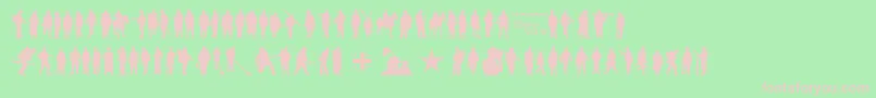 Soldierww2 Font – Pink Fonts on Green Background